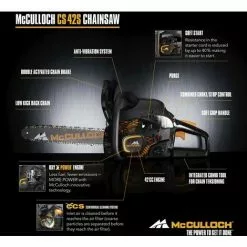 Top 10 ✨ McCulloch Tronçonneuse Thermique Soft Start - Chaîne 14" - CS 32S ✔️ -Mcculloch Magasin de vente 11793998 4